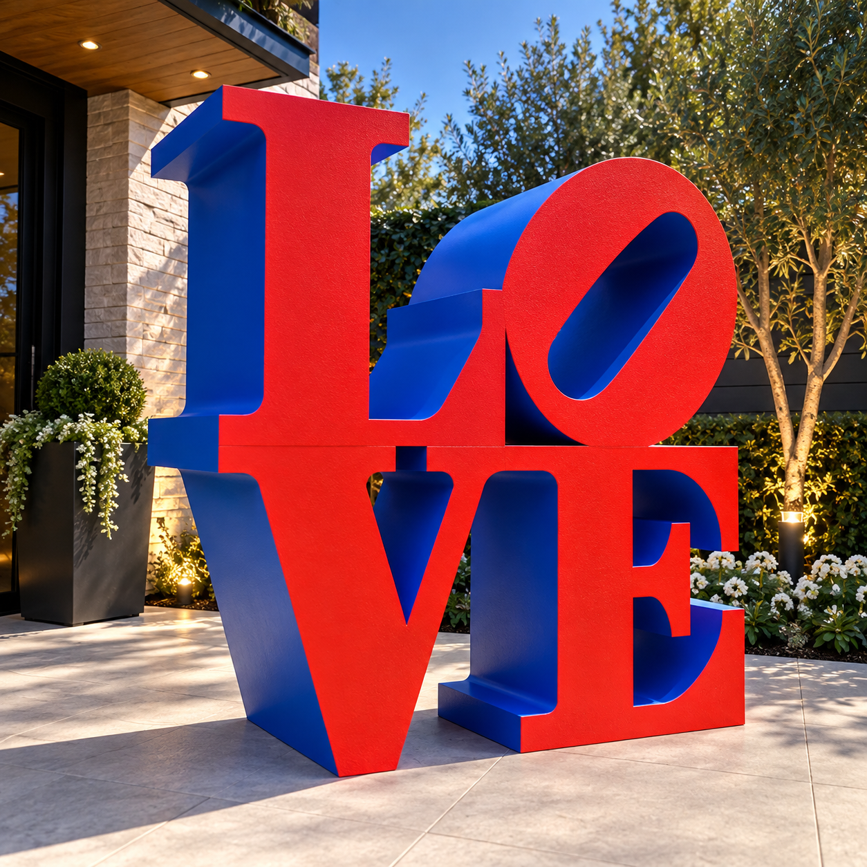 LOVE · stacked monument sign custom made