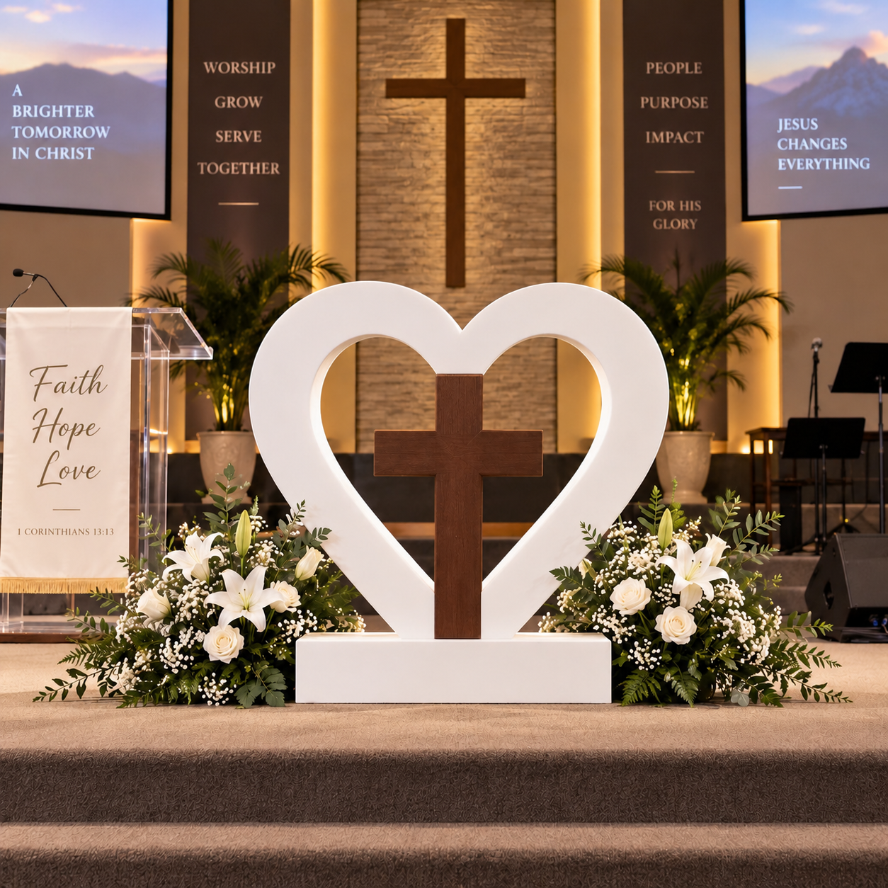 Unique Heart Cross