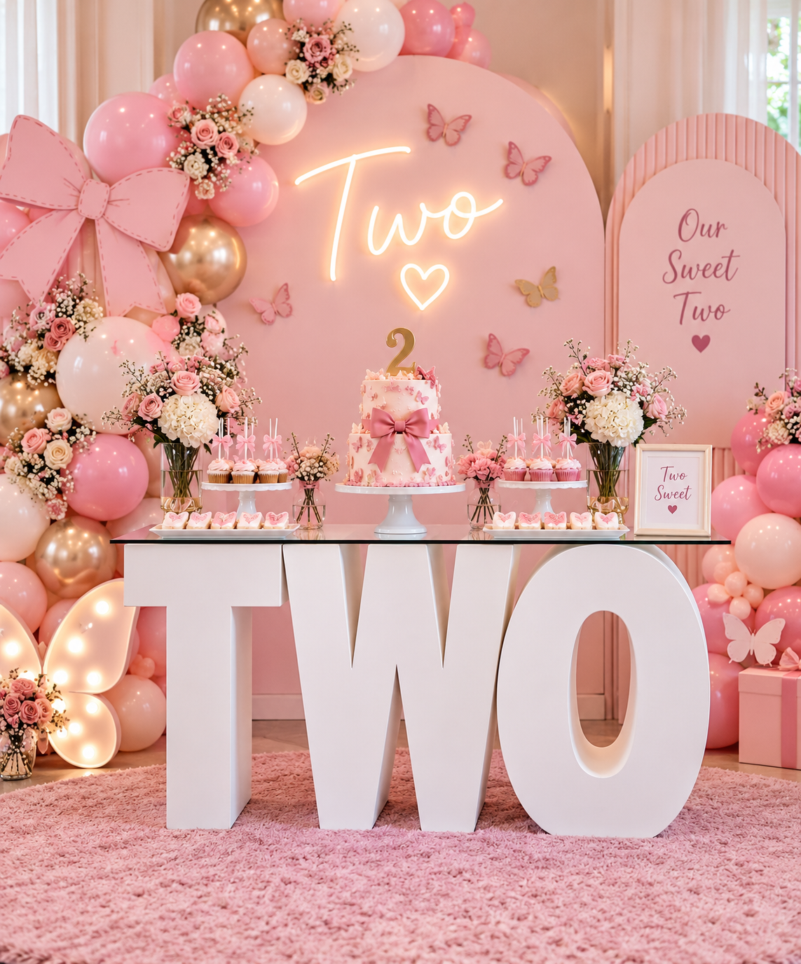 Two foam letters