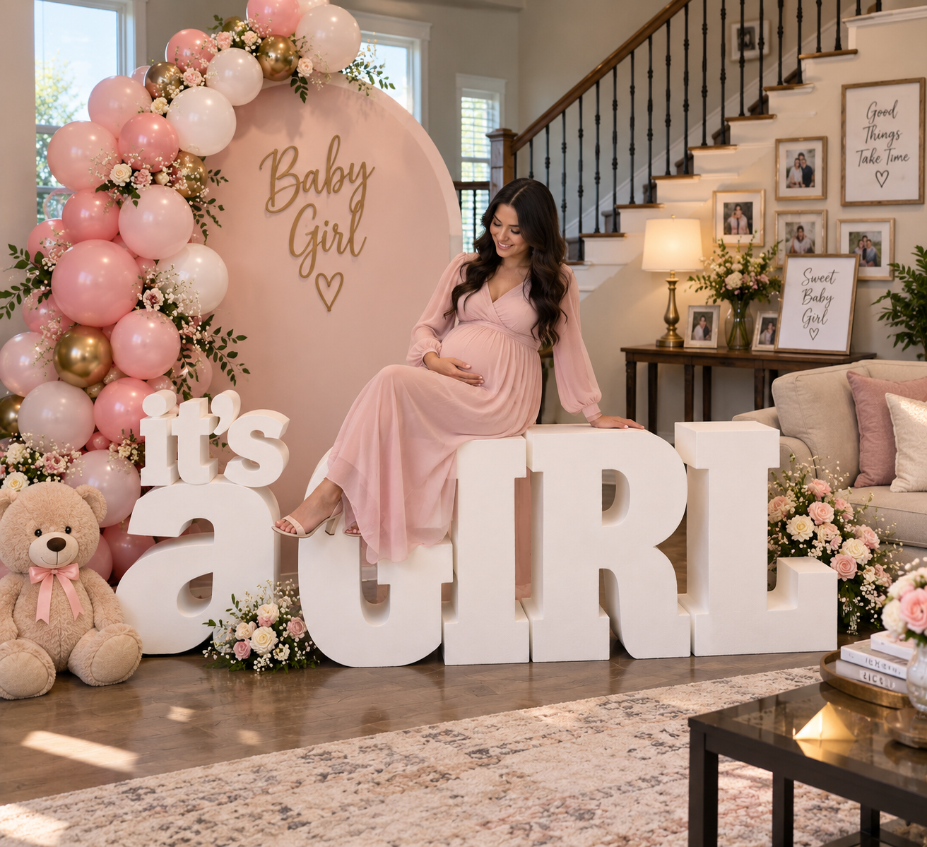 ITS A GIRL foam letter set
