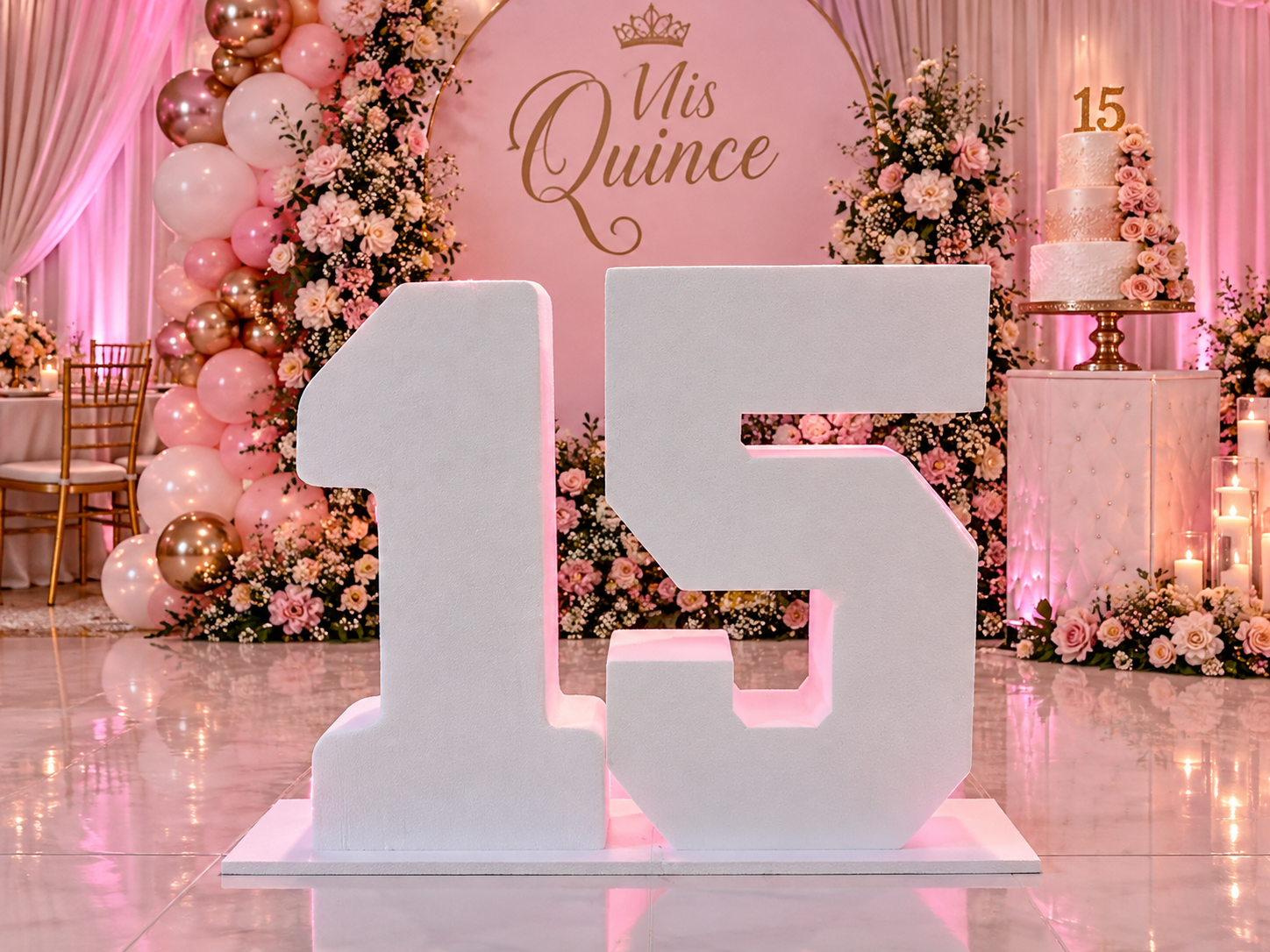 Foam Number 15 Sign Quinceañera Decor 15 birthday
