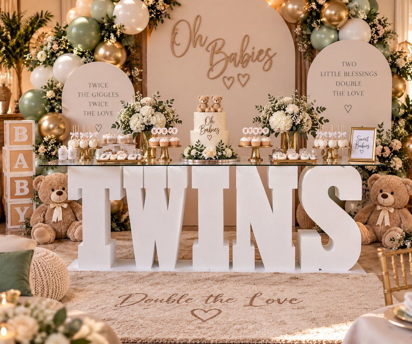 Twins foam letters