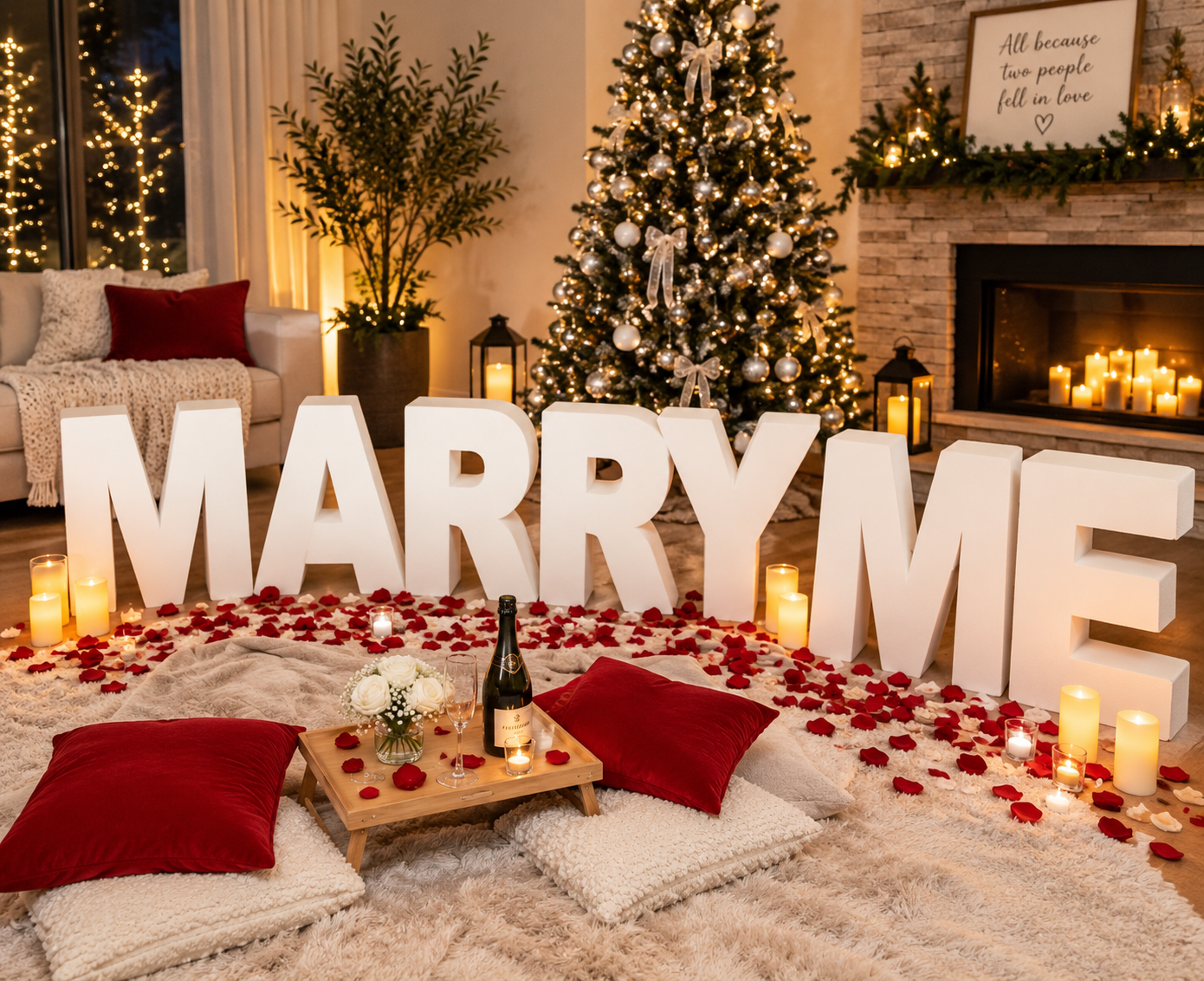 Giant Foam “MARRY ME” Letters – 30" Tall