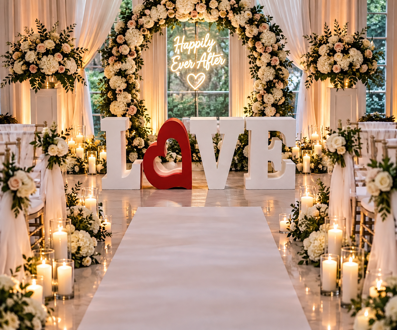 Custom Love letters  made with heart in the middle