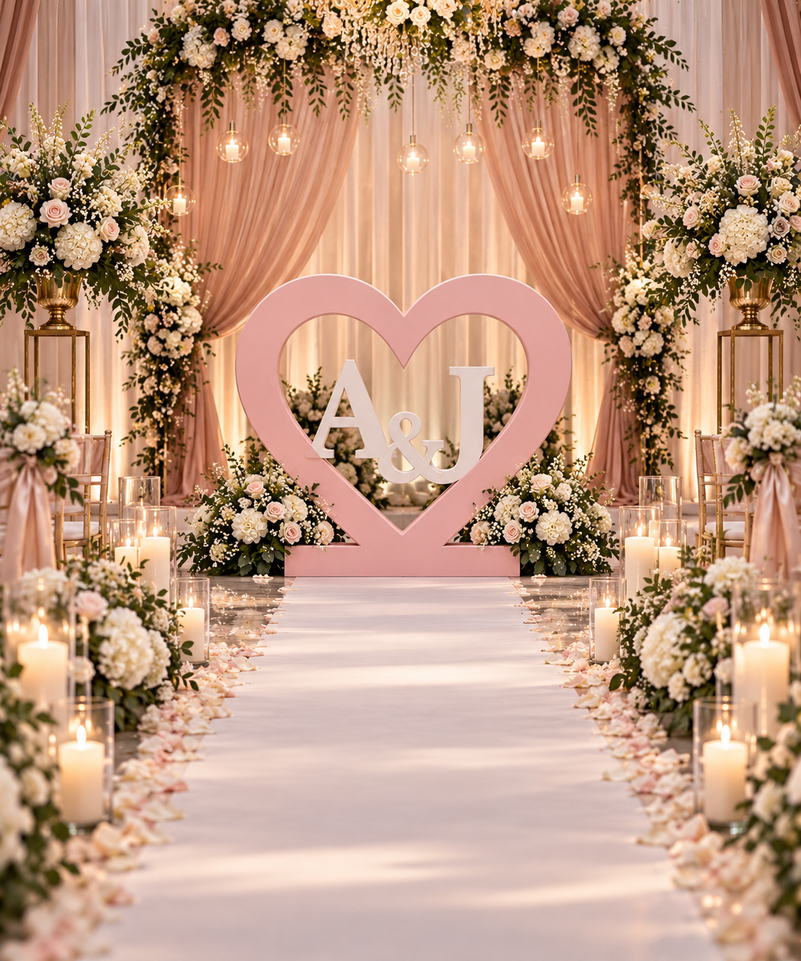 Custom Heart Initials – Personalized Giant Foam Wedding & Proposal Display